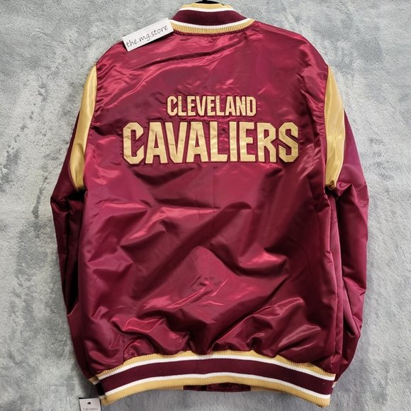 Starter NBA Cleveland Cavaliers Mens Satin Bomber Jacket Sz L NWT - Picture 2 of 8